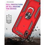Wholesale Samsung Galaxy A10 Tech Armor Ring Grip Case with Metal Plate (Red)
